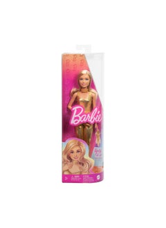 Barbie Barbie 65th Anniversary Fashionistas #222 Blonde Wavy Hair Fashion Doll with Golden Jumpsuit  - Image 4