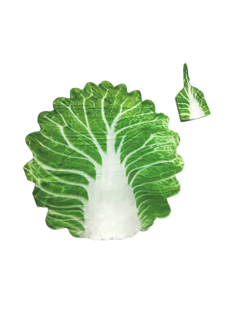 Y&D Baby Wrap Blanket, Cabbage Leaf Swaddle Super Soft Comfort Newborn Plush Flannel Blanket with Hat, Essential Children Clothing for Home Office Travel  - Image 1