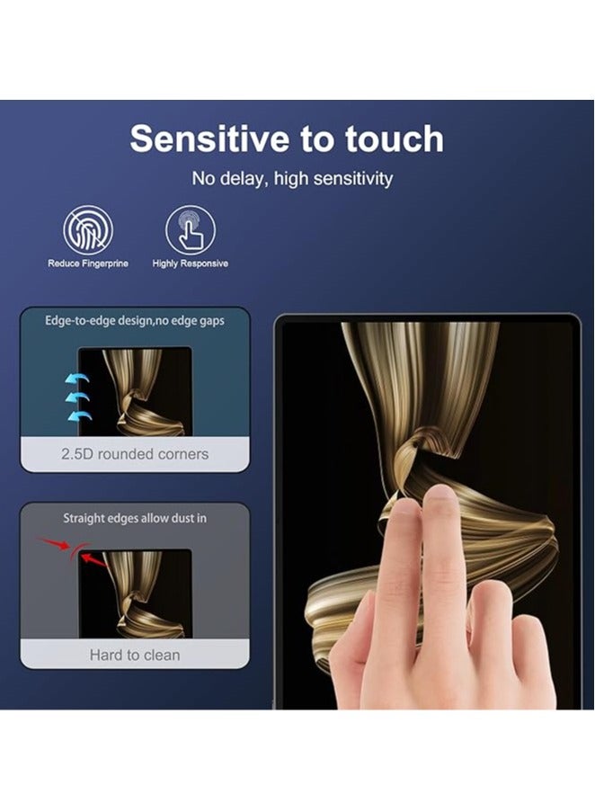 عام حامي شاشة مناسب لـ Huawei MatePad Pro بحجم 12.2 بوصة (2024)، حزمة تضم 2 حامي شاشة فائق الوضوح، حامي شاشة بصلابة 9H، بدون فقاعات. - Image 3