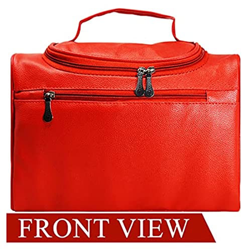 Adbeni Multifunctional Extra Large Cosmetic bag for travel | Waterproof Household Grooming Kit Storage | Makeup Organisers for accessories for men & Women (Red-08) - Image 5