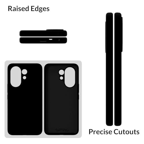 SPRIG Compatible with Vivo V60 Premium SilkTone Back Cover Drop Tested Shock Proof Mobile Case for Men, Women, Boys and Girls with Camera Protection (Black) - Image 3