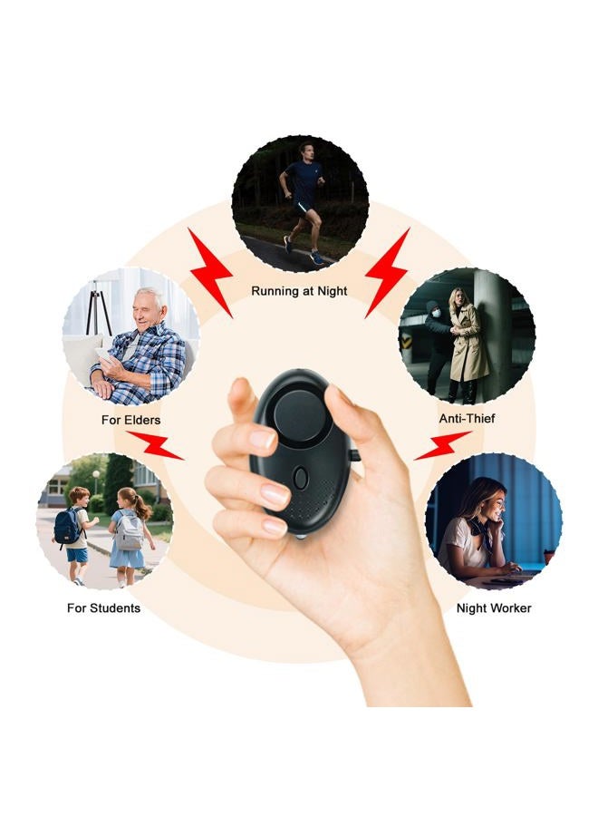 Zesirmay 10PCS Accessories Keychain Set for Women with Safety Alarm Key Chain,Whistle and Wirstlet KeyChain Set(Black) - Image 5