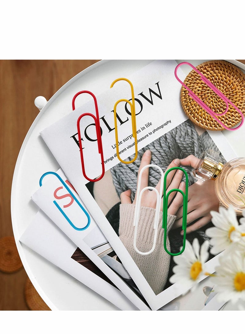 Excefore 30 Pack Paper Clips 4 Inch Large Sheet Holder Mega Paperclips Jumbo Size 10cm Clips Paper Holder for Files Documents Work Organizing Home Office School Supplies(Rustproof and Multicolored) - Image 4