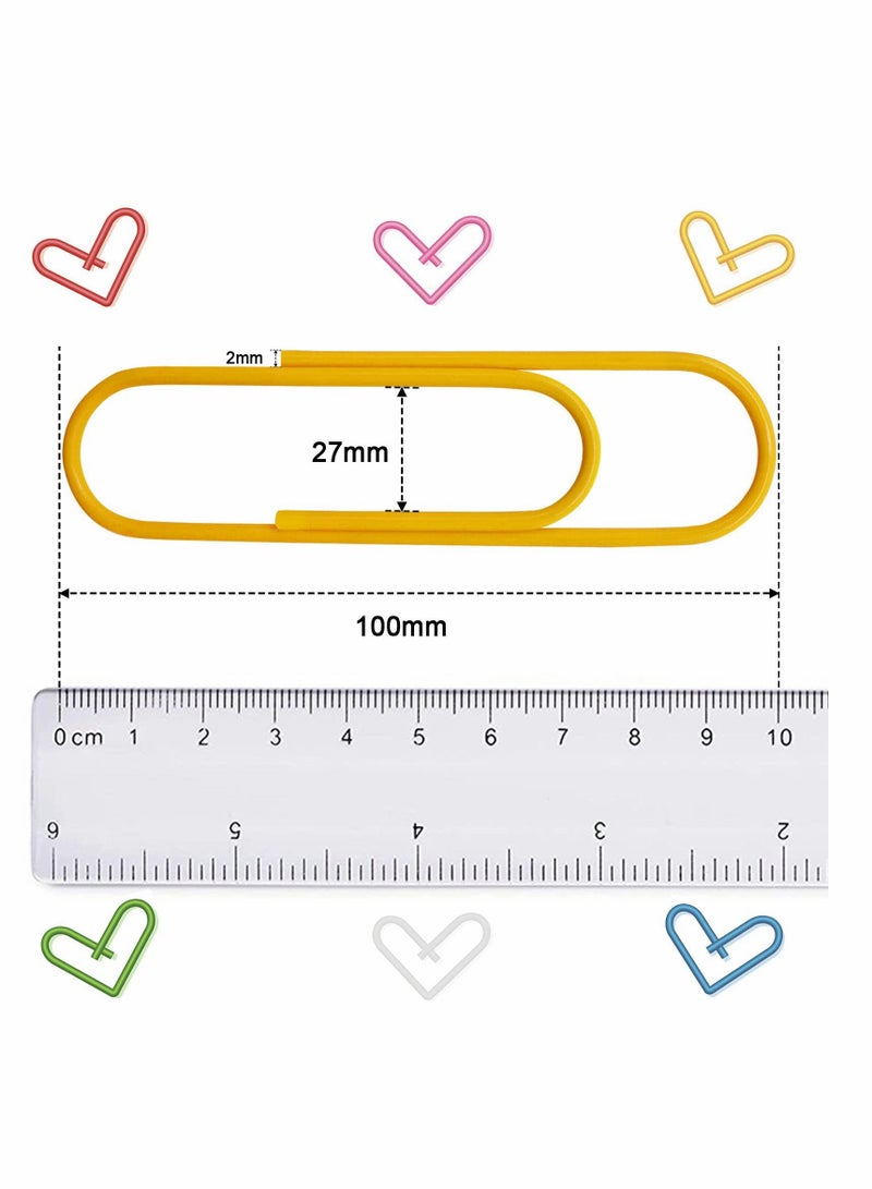Excefore 30 Pack Paper Clips 4 Inch Large Sheet Holder Mega Paperclips Jumbo Size 10cm Clips Paper Holder for Files Documents Work Organizing Home Office School Supplies(Rustproof and Multicolored) - Image 2