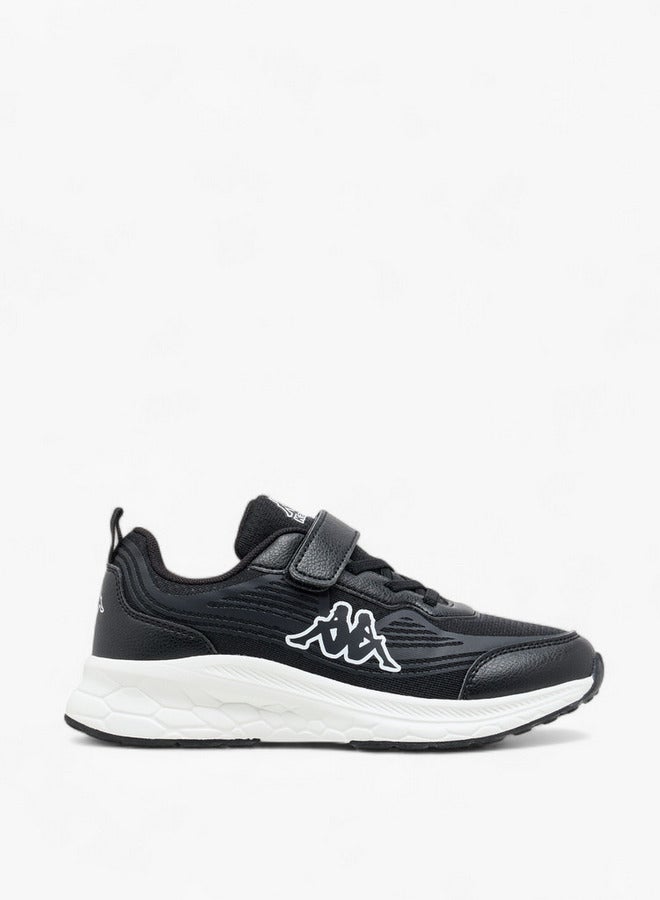 Kappa Boys' Logo Print Sports Shoes with Hook and Loop Closure  - Image 3