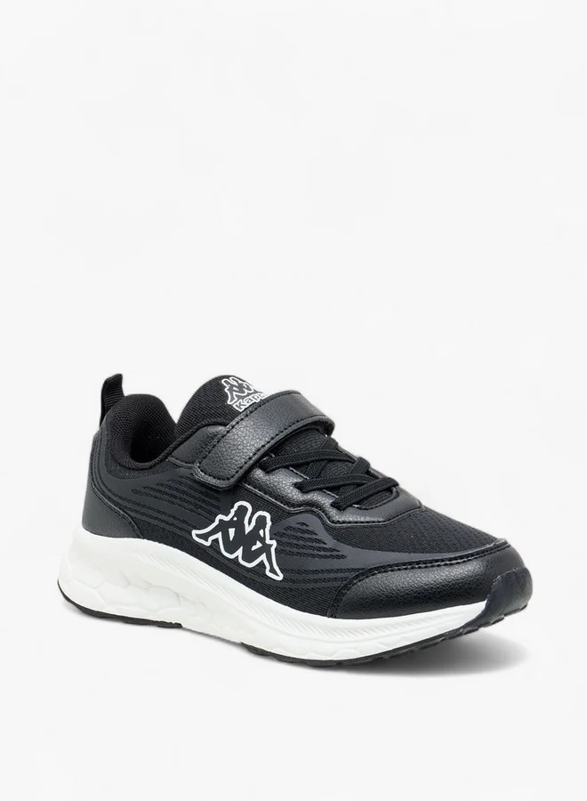 كابا Boys' Logo Print Sports Shoes with Hook and Loop Closure