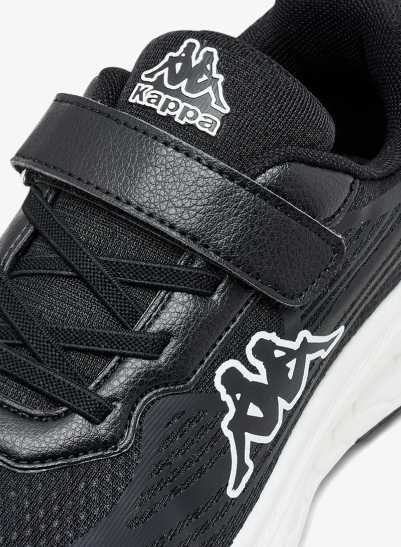 Kappa Boys' Logo Print Sports Shoes with Hook and Loop Closure