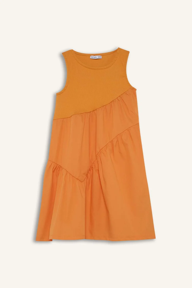 ديفاكتو Girl Regular Fit Sleeveless Woven Dress