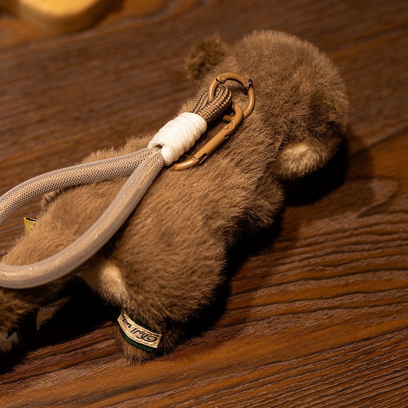 Soft Otter Plush Pendant Bag Charm Weighted Stuffed Animal Toy - Image 4