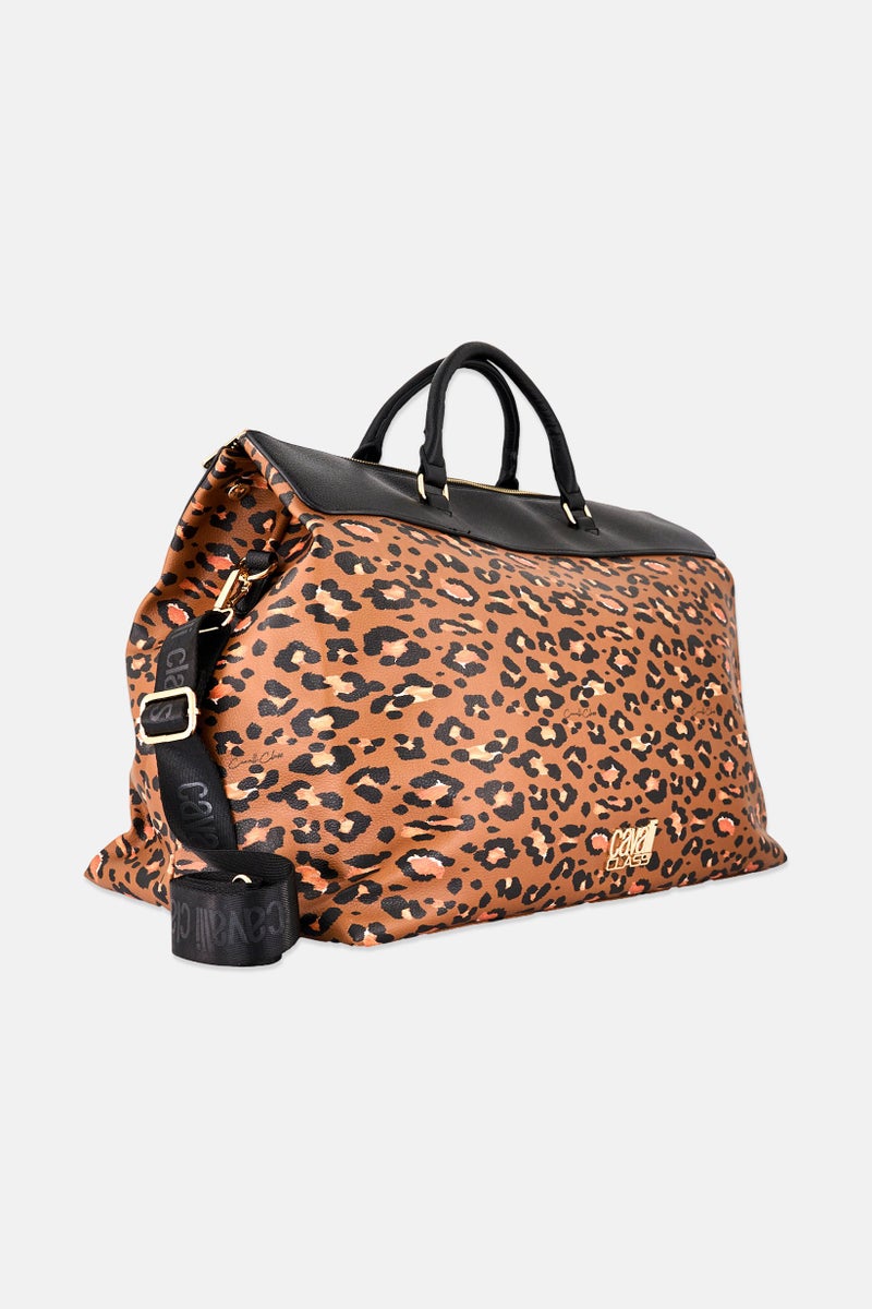 Cavalli Class Women Animal Print Tote Bag, Multicolor - Image 4