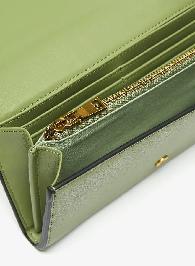 Celeste Women Weave Long Flap Wallet