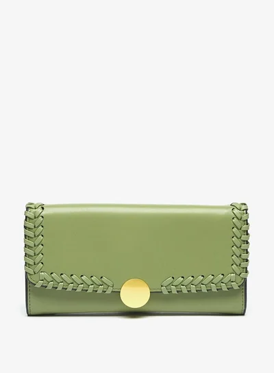 Celeste Women Weave Long Flap Wallet