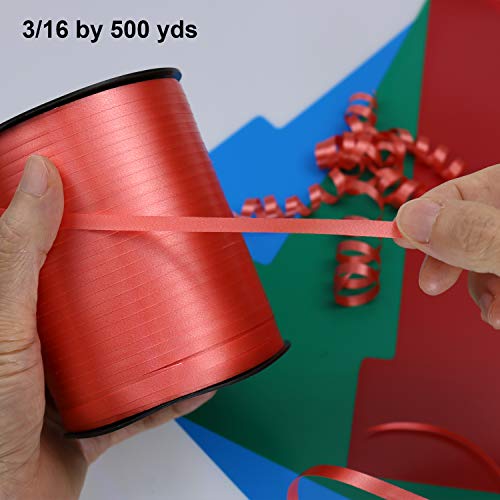 GIFTEXPRESS 500 Yards Red Curling RibbonBalloon RibbonBalloon StringsGift Wrapping RibbonsHoliday Gift Mothers Day Supplies - Image 5