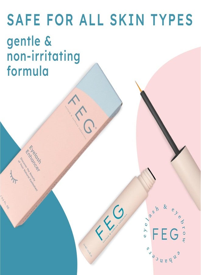 FEG Eyelash Enhancer Rapid Eyelash Growth Serum with Natural Ingredients | Lash Serum for Growing Naturally Thick, Full, and Long Eyelashes | Stimulates Natural Eyelash Growth | 3-Pack of 3ml Tubes - Image 5