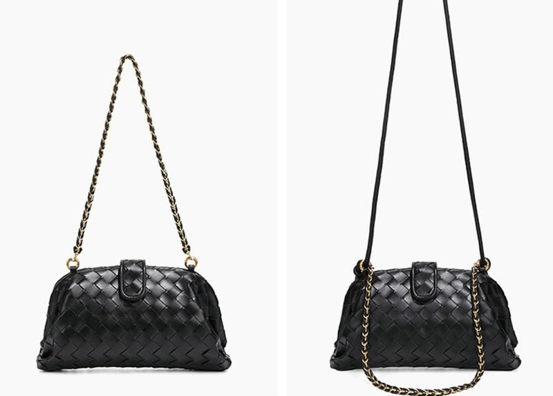 Molodo Woven Bags for Women Shoulder Bag PU Leather Handwoven Crossbody Bag Satchel Woven Purses - Image 4