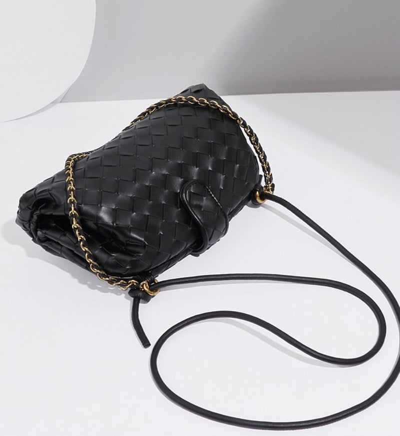 Molodo Woven Bags for Women Shoulder Bag PU Leather Handwoven Crossbody Bag Satchel Woven Purses - Image 1