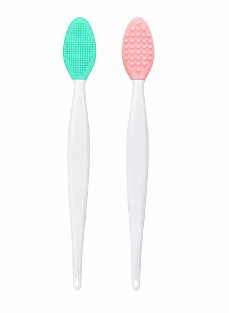 Y&D Silicone Lip Brush Tool Exfoliator for Smoother and Fuller Appearance, Scrubber Mini Exfoliating Set For Women, 2 pcs  - Image 1