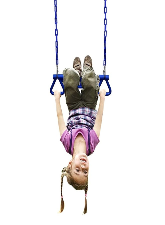 REZNOR Trapeze Swing Bar Playset with Plastic Gym Trapeze Bar for Kids/Adults, | Weight Capacity 120 kg (Blue) - Image 3