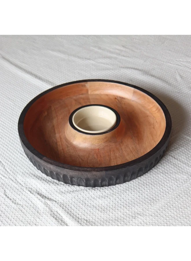 Muun Home MUUN HOME Chip N Dip Bowl - Medium Size for Parties and Everyday Use