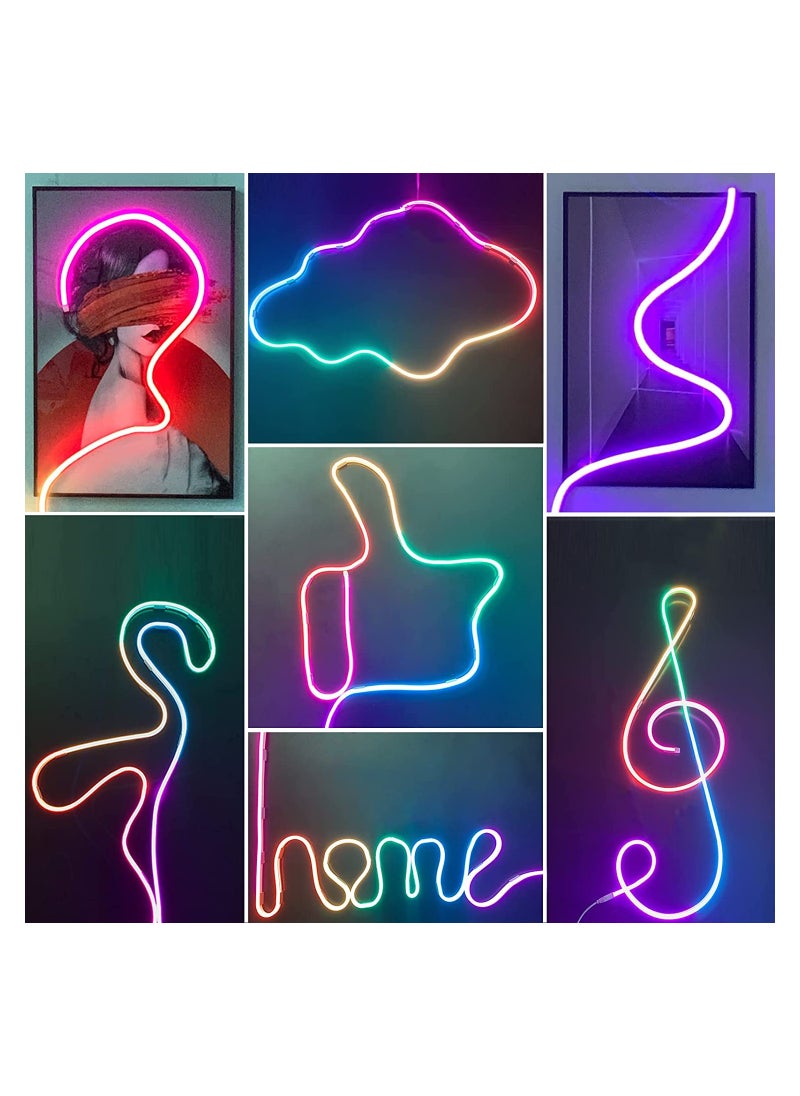UanTii - 5M UanTii Smart Neon Light Strip Tuya WIFI DIY LED Strip RGBIC Dream Color Waterproof Music Sync Cuttable Bendable Light Strip - Image 1