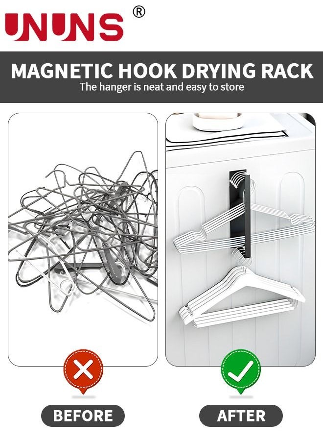 UNUNS - Magnetic Hanger Organizer,Hanger Holder Rack,Hanger Storage Stacker Holds Up 40 Metal Coat Hanger,Clothes Pants HangerStacker,Closet Organizer Stand For Laundry Room,Kitchen,Bedroom-Black - Image 1