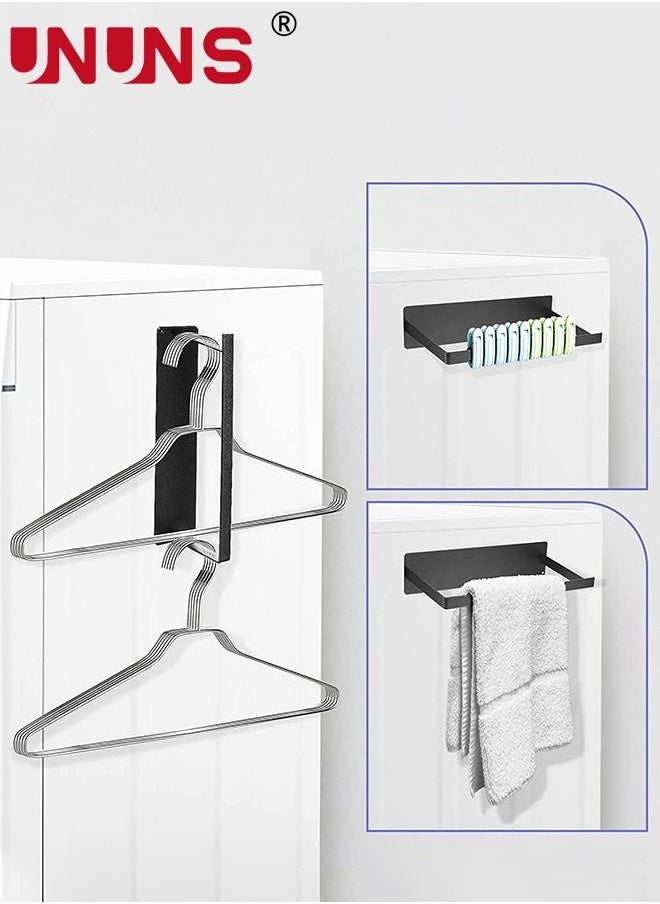UNUNS - Magnetic Hanger Organizer,Hanger Holder Rack,Hanger Storage Stacker Holds Up 40 Metal Coat Hanger,Clothes Pants HangerStacker,Closet Organizer Stand For Laundry Room,Kitchen,Bedroom-Black - Image 1