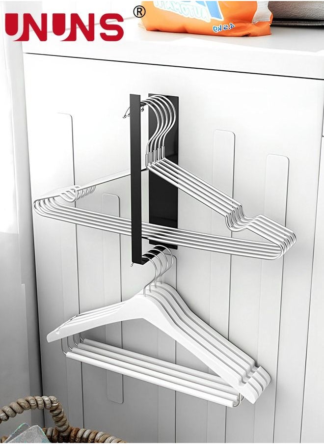 UNUNS - Magnetic Hanger Organizer,Hanger Holder Rack,Hanger Storage Stacker Holds Up 40 Metal Coat Hanger,Clothes Pants HangerStacker,Closet Organizer Stand For Laundry Room,Kitchen,Bedroom-Black - Image 1
