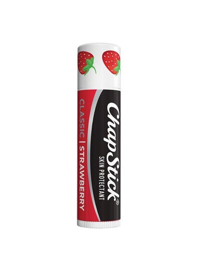 chapstick Classic (1 Box of 12 Sticks, 12 Total Sticks, Strawberry Flavor) Skin Protectant Flavored Lip Balm Tube, 0.15 Ounce Each  - Image 1