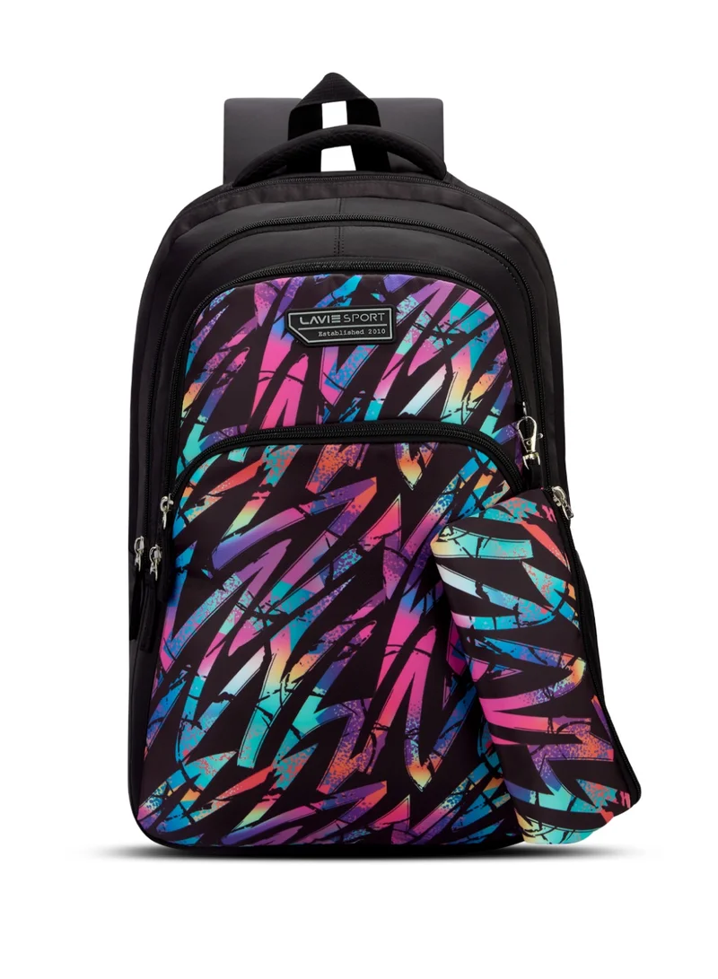 Sport 36L Jazzart Backpack | 19 inches | Laptop Compatiable | Raincover | Pencil Pouch |(Black)