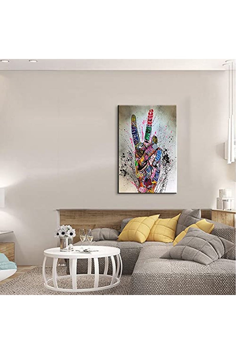 Mistyefly Graffiti Wall Art Colorful Wall Art Graffiti Poster Graffiti Art Wall Decor Street Graffiti Art Graffiti Art Canvas Wall Art Pop Graffiti Art for Living Room Decor Ready to Hang (28''Wx40''H) - Image 3