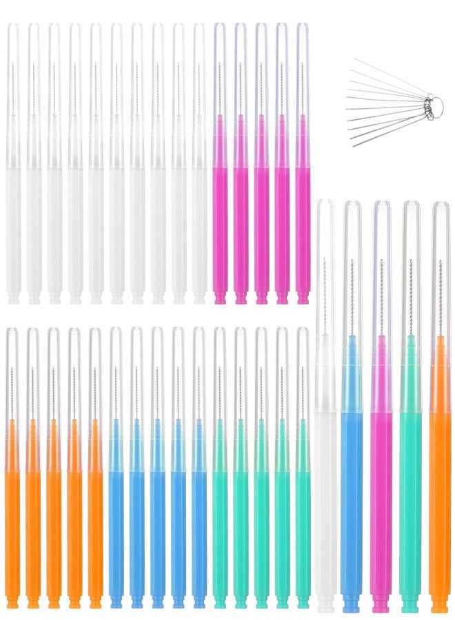 Quilax 40 Pcs Shower Head Cleaner Tool Set, 30 Pcs Shower Head Cleaning Brush, and 10 Unclogging Pins with Storage Boxes, Cleaner Picks for Small Hole Anti-Clogging Nozzle Household Bathroom Kitchen - Image 1