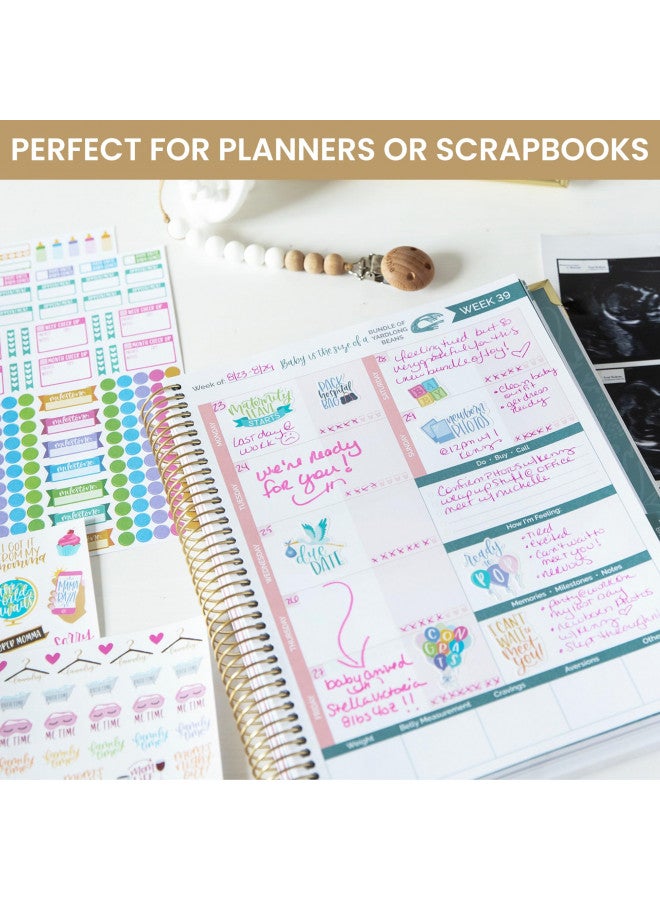 bloom daily planners New Pregnancy & Baby's First Year Planner Sticker Pack - 8 Sheets / 580+ Stickers - Maternity/Newborn Themed Stickers for Decorating, Planning, Scrapbooking, etc. - Image 3