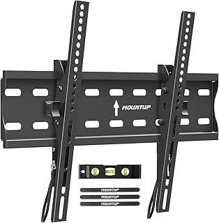 MOUNTUP Tilting TV Wall Mount Bracket for 26-55 Inch Flat Screen TVs/Curved TVs, Low Profile TV Wall Mount TV Bracket - - Image 1