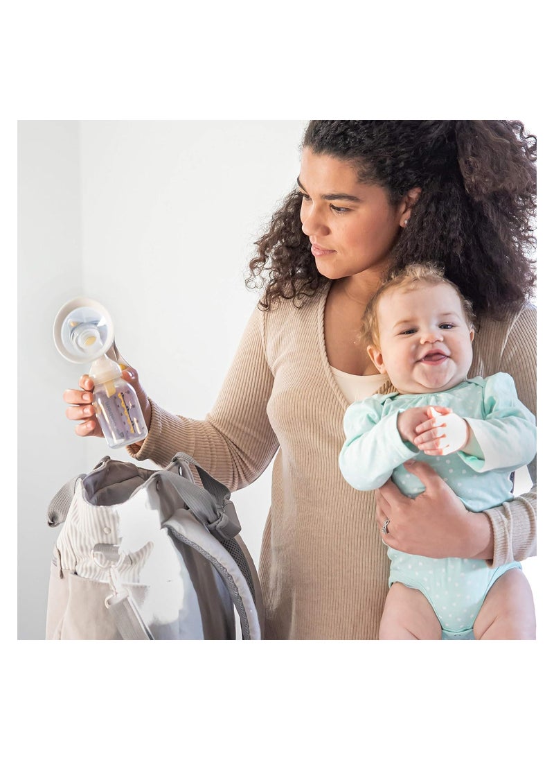 Generic - Comfortable Manual Breast Pump for Efficient Milk Expression, Single-Handed Design, Made of Plastic and Silicone Rubber, Ideal for Extracting Remaining Breastmilk, One Size Fits All. - Image 1