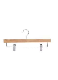 Aster A Set Of 4  Pants Skirt Hangers, Hangers Clothes With 360° Swivel, Metal Bar with pants/skirt clips, natural color, (10-Pack)  - Image 2