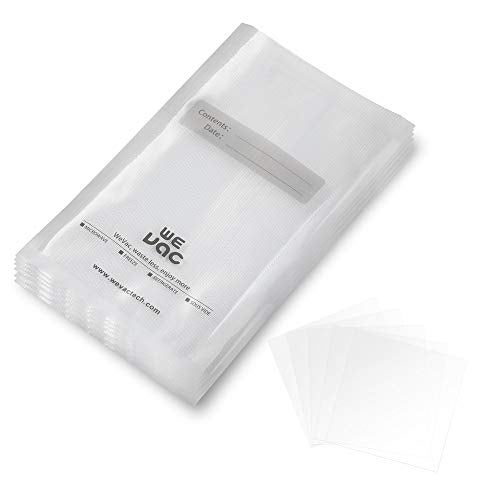 Wevac Vacuum Sealer Bags 100 Pint 6x10 Inch for Food Saver, Seal a Meal, Weston. Commercial Grade, BPA Free, Heavy Duty, Great for vac storage, Meal Prep or sous vide - Image 1