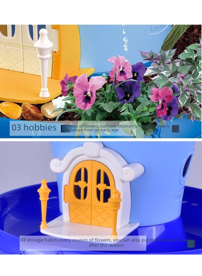 DIY Boys And Girls Flower Toys Magic Spray Garden Planting Set Children's Play-Color:BK1801 (with Light Music) Girl - Image 5