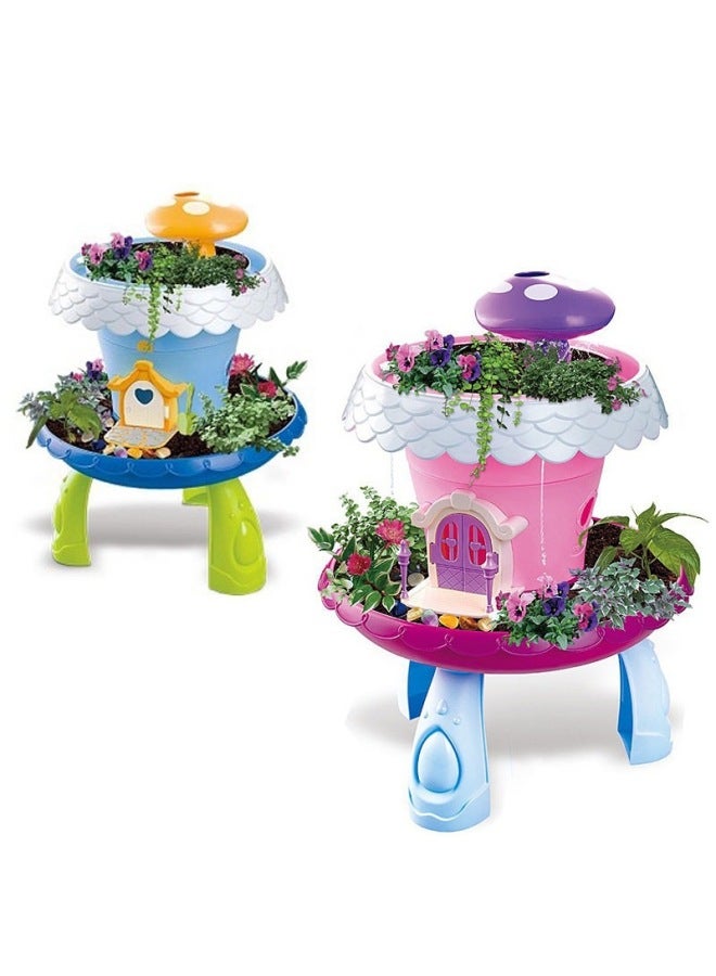 DIY Boys And Girls Flower Toys Magic Spray Garden Planting Set Children's Play-Color:BK1801 (with Light Music) Girl - Image 2