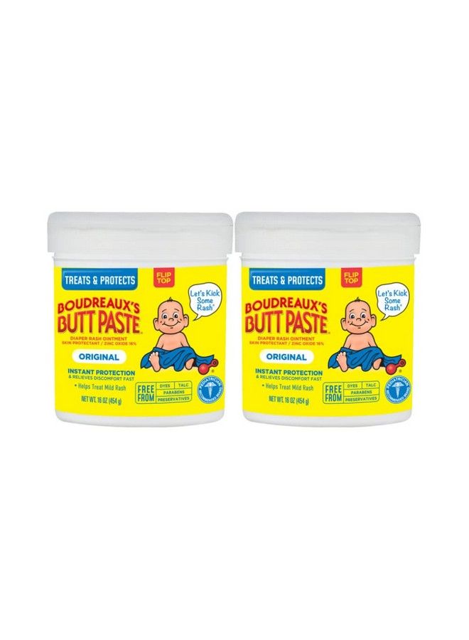 Boudreaux's Butt Paste Original Diaper Rash Cream Ointment For Baby 16 Oz. (Pack Of 2) - Image 2