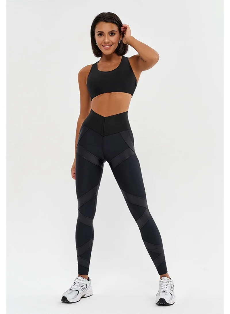 Bona Fide Mummy Strip Skin Edition Black Mummy Strip Skin High Waist Tummy Control Gym Leggings for Women | Best Price UAE