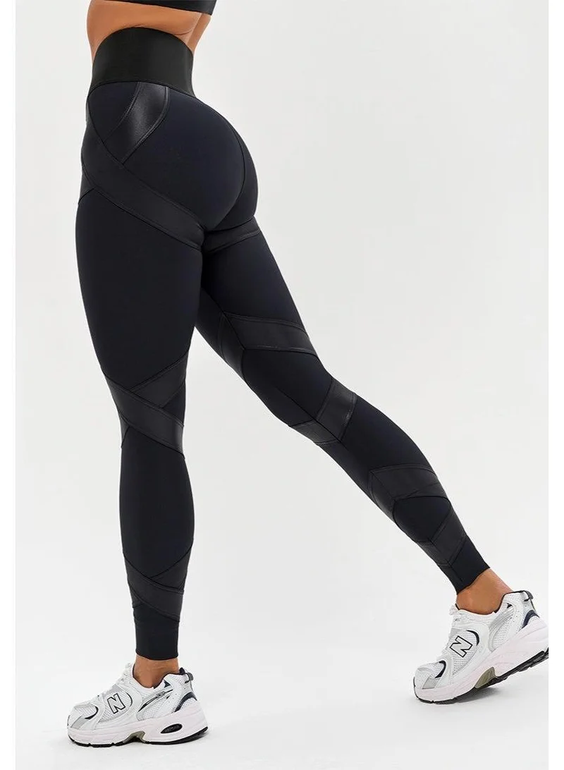 Mummy Strip Skin High Waist Tummy Control Gym Leggings for Women