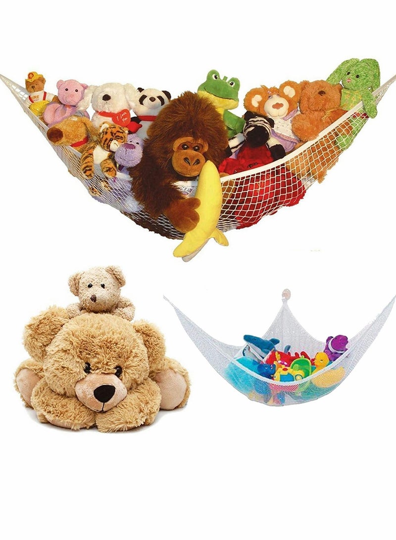 SYOSI Stuffed Animal Toy Hammock Premium Plush Hanging Organizer Jumbo Net for Animals Wall Sling Corner Extra Large Kids Children Mesh  - Image 1
