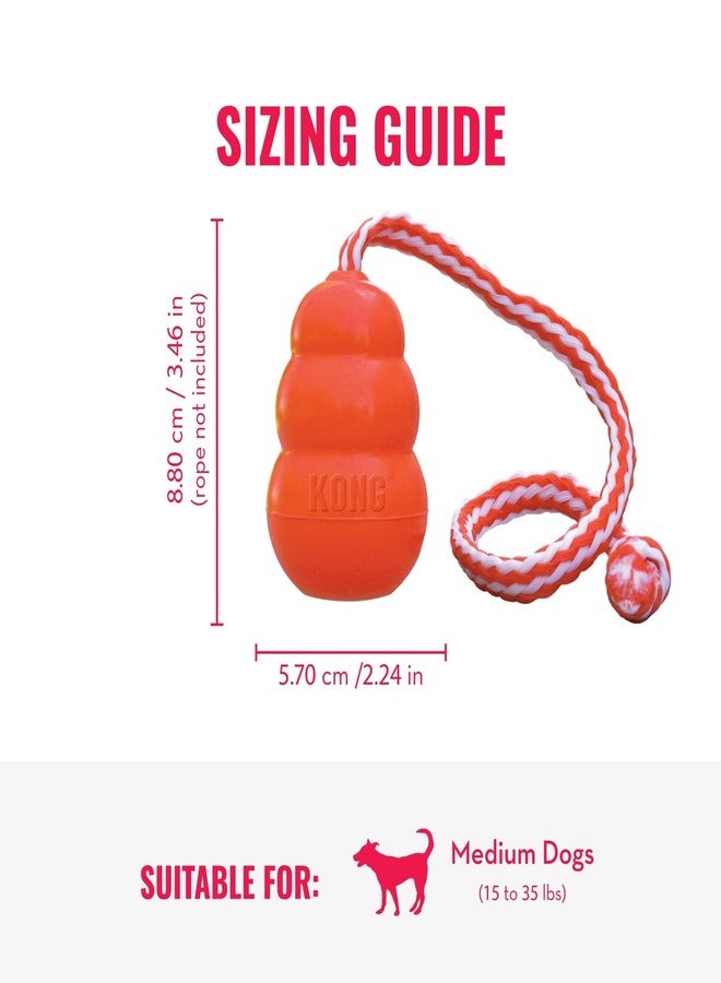 كونج لعبة كونغ أكوا العائمة للكلاب - لعبة عائمة للكلاب لجلب الأشياء من الماء، واللعب، والتمرين، والمزيد - لعبة كلاب من المطاط الطبيعي مع حشوة إسفنجية وحبل لرمي أبعد - برتقالي، للكلاب متوسطة الحجم - Image 3