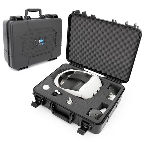 CASEMATIX Hard Case Compatible with Meta Quest 3S, Quest 3, Quest 2, Oculus Quest – VR Headset & Accessories Storage Case with Customizable Foam Protection - Image 1