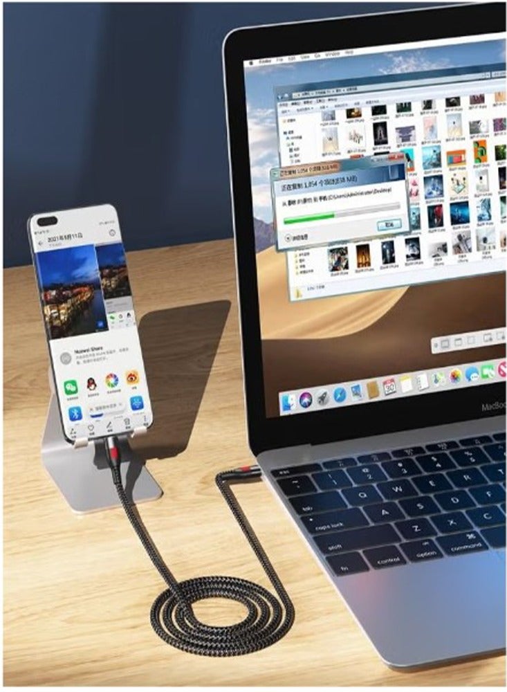 ريماكس RC-195 كابل بيانات شحن سريع خالٍ من التشابك 1000 مم 65 وات من النوع C إلى C أسود - Image 2