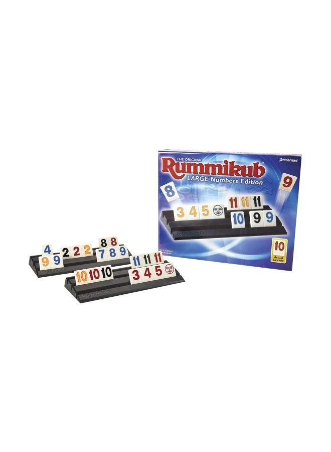 Pressman Rummikub Large Number Edition Board Game With Creative Brightly-Coloured Tile Racks - Image 1