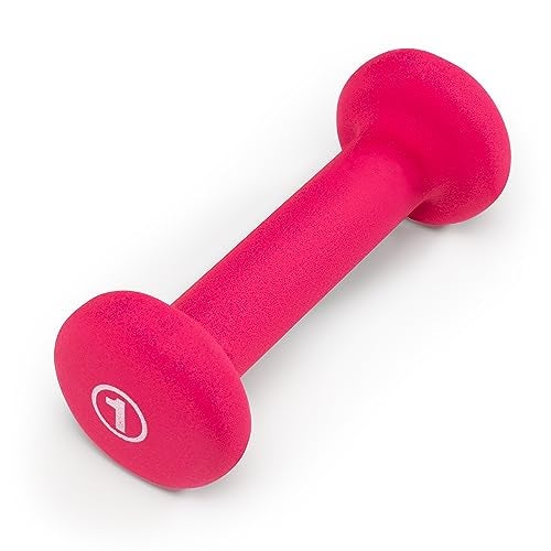 Marcy Neoprene Dumbbell, Single Piece, 1-lb, Fuchsia - Image 1