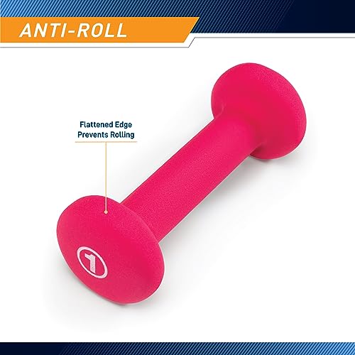 Marcy Neoprene Dumbbell, Single Piece, 1-lb, Fuchsia - Image 3