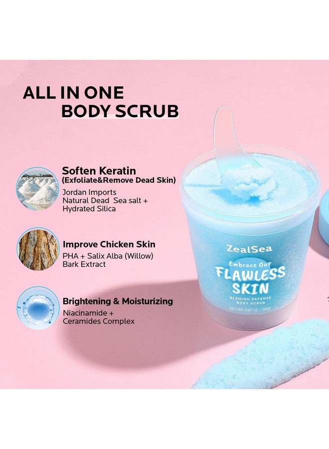 ZealSea ZealSea Body Scrub & Body Butter Set: Dead Sea Salt Exfoliating Natural Body Scrub Moisturizing Brightening Body Hand Legs Foot Scrub 9.88 Oz and Coconut Shea Body Butter 7.05 Oz for Women Men - Image 3