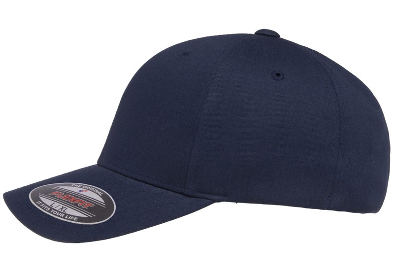 Flexfit/Yupoong Cotton Twill Fitted Cap (XX-Large, Navy) - Image 4